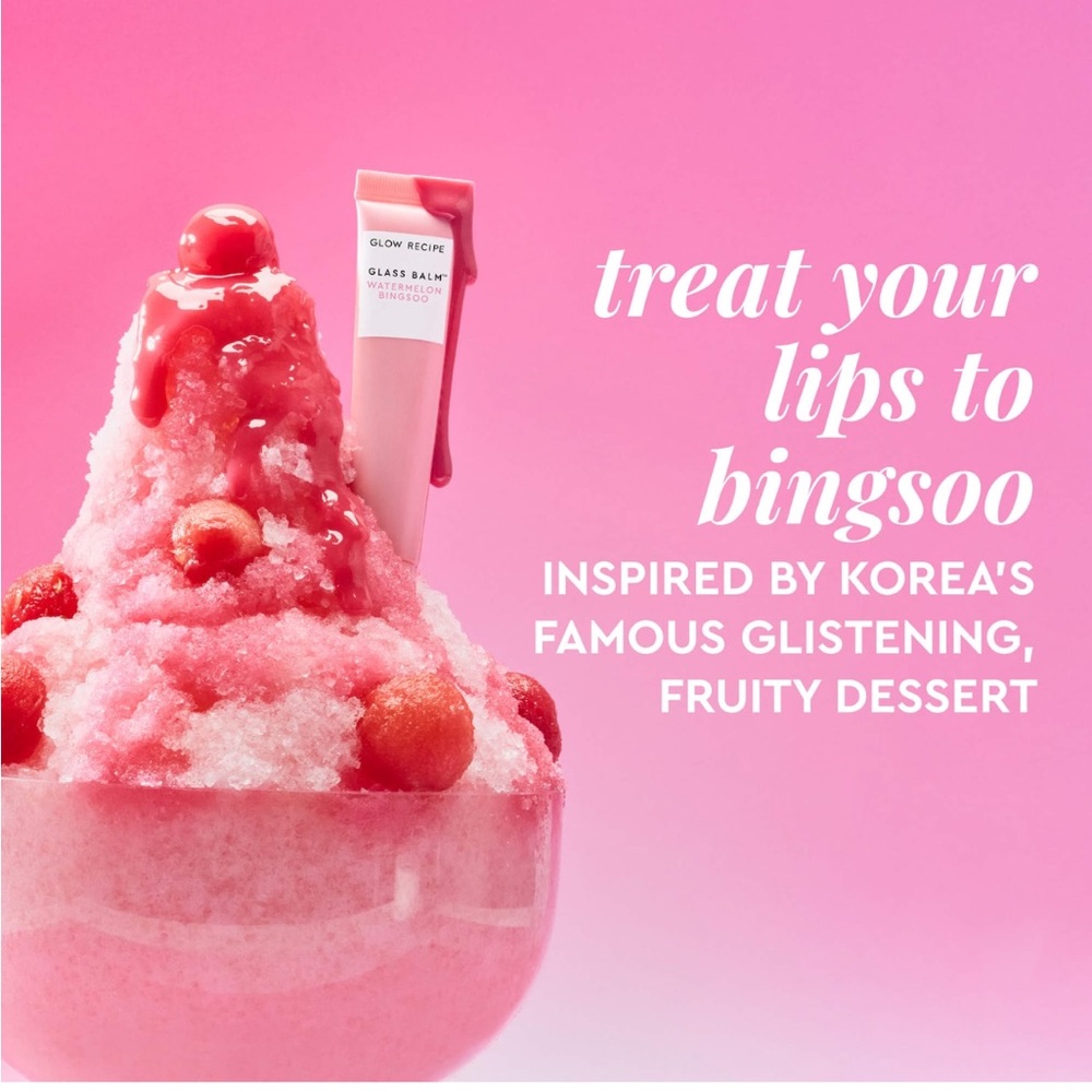 GLOW RECIPE Glass Balm in Watermelon Bingsoo- sheer soft pink Full Size 15 g - Picture 9 of 11